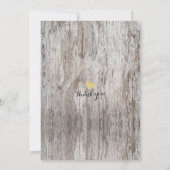 ウッドバ素朴ーラップレースフローラカントリーウェディング 招待状 (裏面)