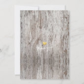 ウッドバ素朴ーラップレースフローラバチェロレッテ 招待状 (裏面)