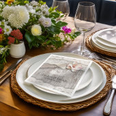 ウッドバ素朴ーラップレースフローラバーンウェディングシャワー スタンダードカクテルナプキン