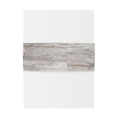 ウッドバ素朴ーラップレースフローラバーンウェディングシャワー 招待状ベリーバンド (裏面例)