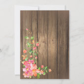 ウッドバ素朴ーンライトフローラガーデンベイビーシャワー 招待状 (裏面)