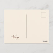 ウッドパイルのそばのウェディングブーツ 水彩 ポストカード (裏面)