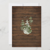 ウッドパインツリースノーインラブウィンターブライダルシャワー 招待状 (裏面)