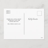 ウッドパイン素朴ツリー写真コラージクリスマス シーズンポストカード (裏面)