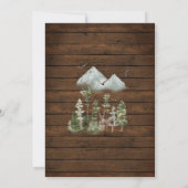 ウッドパイン素朴ツリー引っ越し祝いパーティースウィートホーム 招待状 (裏面)