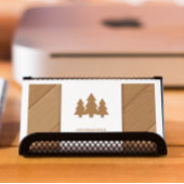 ウッドパイン素朴ロゴ大工建築 名刺