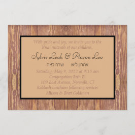 ウッドパネル招待状 招待状