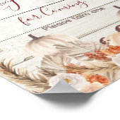 ウッドパンパスグラスカボチャ来ン ポスター (角)