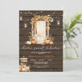 ウッドパンプキン引っ越し祝いパーティーパーティーホームスウィートホーム 招待状 (スタンド正面)