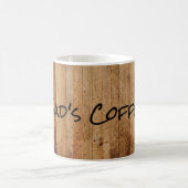 ウッドパーソナライズされた素朴カントリーブラウンブラックパパ コーヒーマグカップ (中央)