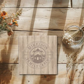 ウッドパーソナライズされた素朴ファミリーキャビン ストーンコースター