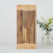 ウッドパーチメント素朴カントリーウェディングプログラムメニュー プログラム (スタンド正面)