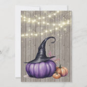 ウッドパープルカンプキンキャンドル婚約パーティ 招待状 (裏面)