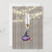 ウッドパープルパンプキンキャリッジブランチ&バブリー 招待状 (裏面)