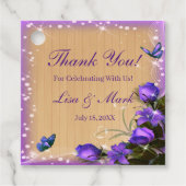 ウッドパープル素朴フローラバタフライ結婚ズ フェイバータグ (正面)