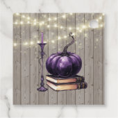 ウッドパープ素朴ランプキンキャンドル結婚ズ フェイバータグ (裏面)