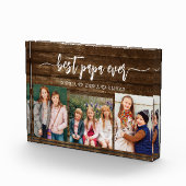 ウッドパ最高のパおじいちゃん孫フォトコラージュ フォトブロック (右)