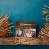 ウッドパ最高のパおじいちゃん孫フォトコラージュ フォトプラーク (側面)