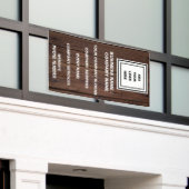 ウッドビジネス素朴ロゴWebサイトプロモーション 横断幕 (ビルの外側)