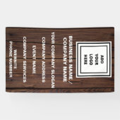 ウッドビジネス素朴ロゴWebサイトプロモーション 横断幕 (横)