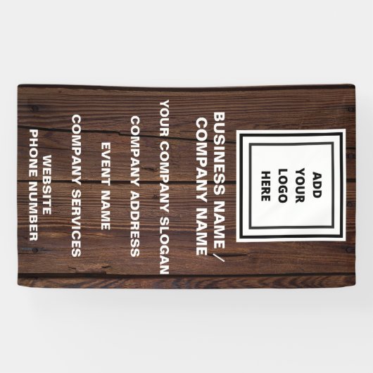 ウッドビジネス素朴ロゴWebサイトプロモーション 横断幕 (横)