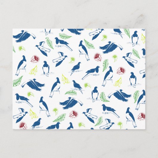 ウッドピジョンケレルNZバード ポストカード (正面)