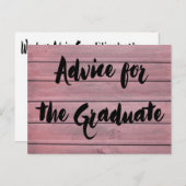 ウッドピンクモダンの素朴アドバイス ポストカード (正面/裏面)