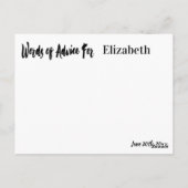 ウッドピンクモダンの素朴アドバイス ポストカード (裏面)