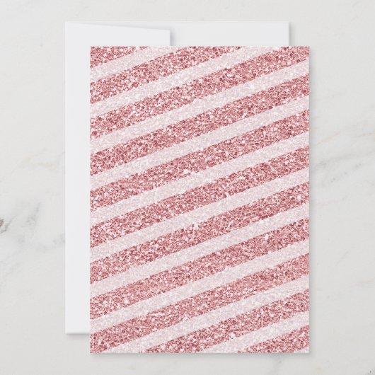 ウッドピンク小さなスノーフレーク冬の赤ちゃんシャワー 招待状 (裏面)