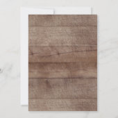 ウッドピンク素朴の花ブライダルシャワー招待 招待状 (裏面)