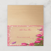 ウッドピ素朴ンクフローラバタフライ結婚ズテーブル プレイスカード (外部開封)