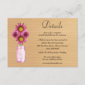 ウッドピ素朴ンクフローラメイスンジャー結婚ズ詳細 エンクロージャーカード (正面)