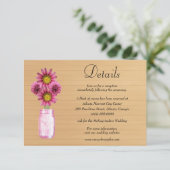 ウッドピ素朴ンクフローラメイスンジャー結婚ズ詳細 エンクロージャーカード (スタンド正面)