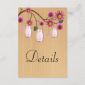 ウッドピ素朴ンクフローラメーソンジャース結婚ズ詳細 エンクロージャーカード (正面)