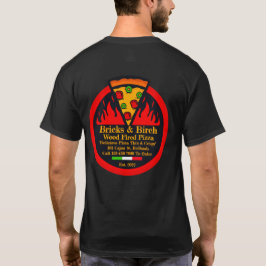 ウッドファイヤーピザレストランプロモスタッフのカスタマイズ Tシャツ