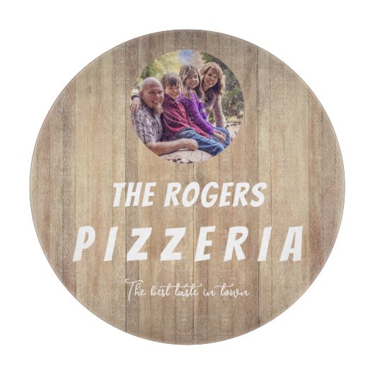 ウッドファミリー素朴フォトピッツェリア切削盤 カッティングボード (正面)