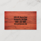 ウッドファリ素朴ア蹄鉄サービス 名刺 (裏面)