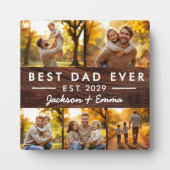ウッドファーザーデー最高のパパEver Photo Collage フォトプラーク (正面)