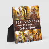 ウッドファーザーデー最高のパパEver Photo Collage フォトプラーク (正面)