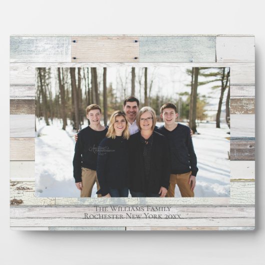 ウッドファームハパーソナライズされたウス名写真8x10プラーク フォトプラーク (正面)