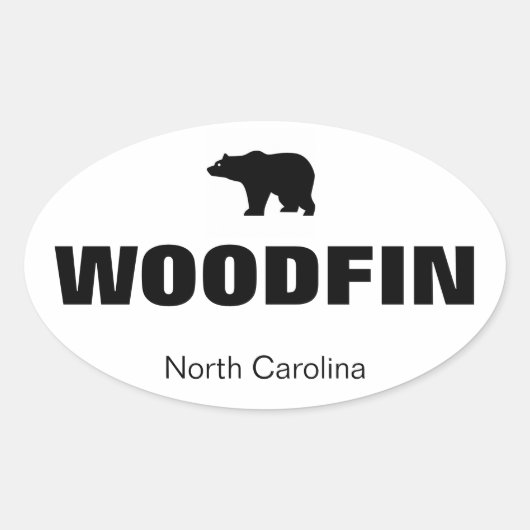 ウッドフィン、NCデカール 楕円形シール (正面)