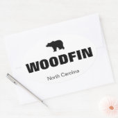 ウッドフィン、NCデカール 楕円形シール (封筒)