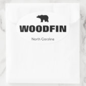 ウッドフィン、NCデカール 楕円形シール (バッグ)