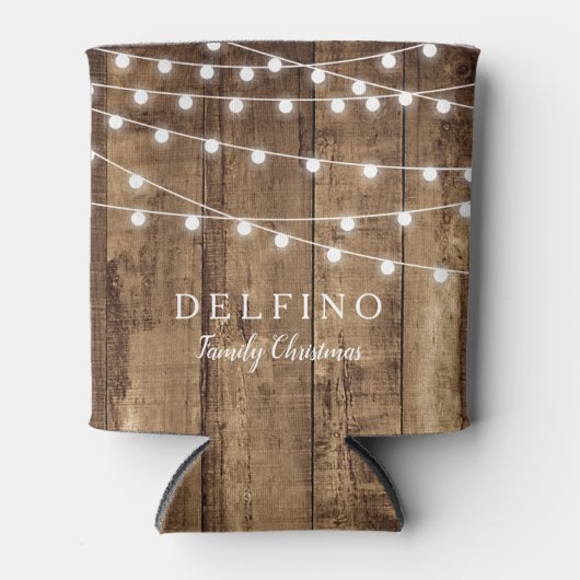 ウッドフェアリー素朴ライトカスタムホリデーパーティービール 缶クーラー (正面)