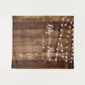 ウッドフェアリー素朴ライトパーティーウェディングシャワーウォール タペストリー (正面(横))