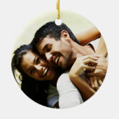 ウッドフェアリー素朴ライト初めてのクリスマス婚約した セラミックオーナメント (裏面)