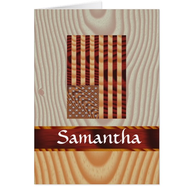 ウッドフェイクアメリカ国旗 (正面)