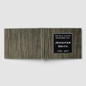 ウッドフェイクルック、悲しい悔やみや弔慰ゲストブック ゲストブック (全面)