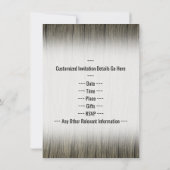 ウッドフェイク、フェイク金ゴールド30歳の誕生日お祝い 招待状 (裏面)