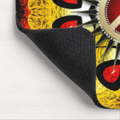 ウッドフェザー幾何学的アートピースサインマウスパッド マウスパッド (コーナー)